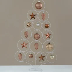 12 Christbaumschmuck Sterne Bronze, Kunststoff, 10 Cm