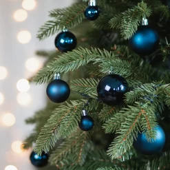 36 Kleine Dunkelblaue Weihnachtskugeln In Aufbewahrungsbox