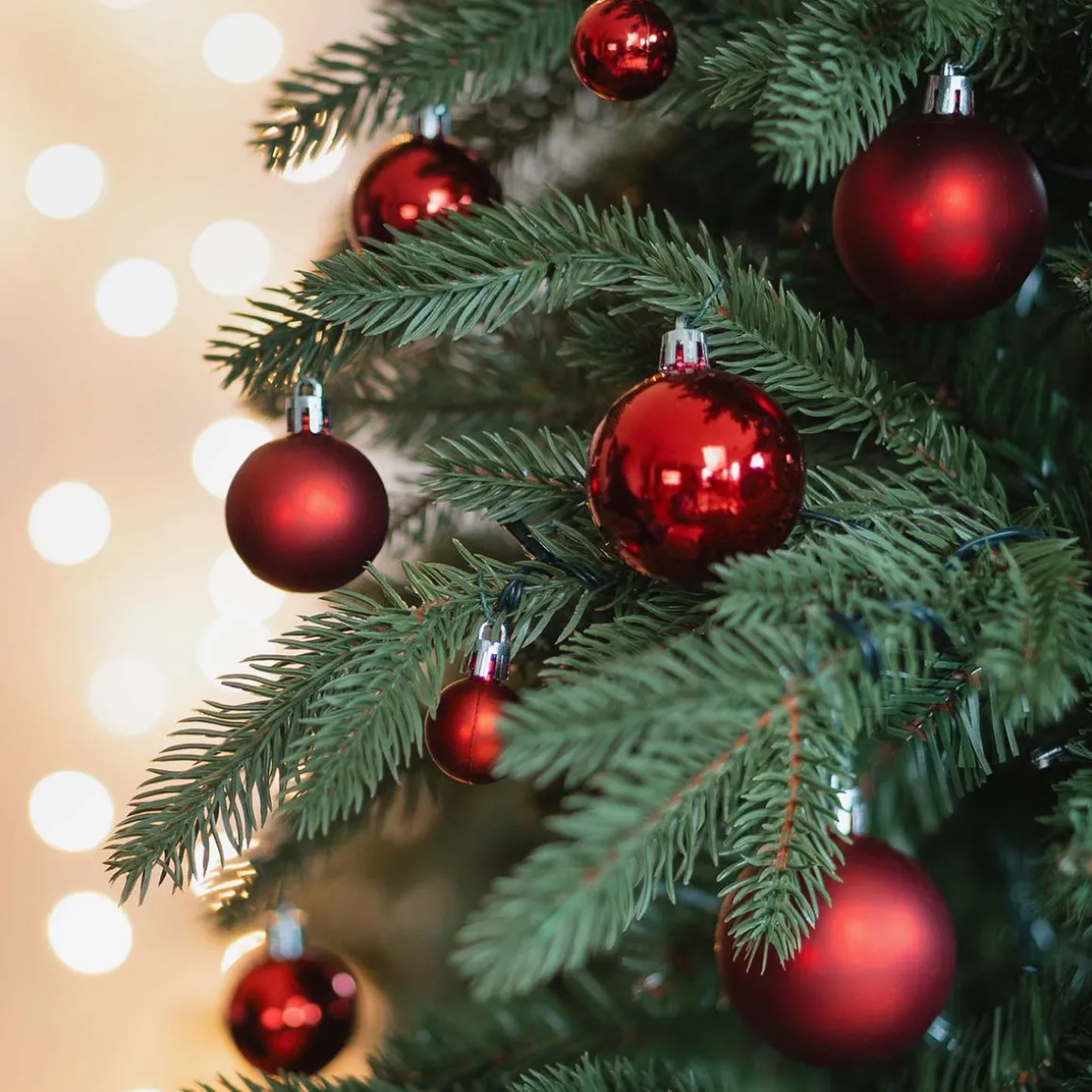 36 Kleine Weihnachtskugeln Rot, Kunststoff, 2,5-5 Cm