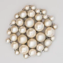 36 Kleine Weihnachtskugeln Champagner, Kunststoff, 2,5-5 Cm