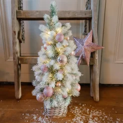 36 Kleine Weihnachtskugeln Rosa, Kunststoff, 2,5-5 Cm