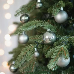 36 Kleine Weihnachtskugeln Cottage Green, Kunststoff, 2,5-5 Cm