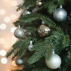 36 Kleine Weihnachtskugeln Home Sweet Home Mix, Kunststoff, 2,5-5 Cm