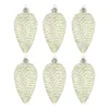 6 Tannenzapfen Eukalyptus, Kunststoff, 9 Cm