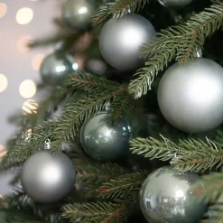 44 Weihnachtskugeln, Cottage Green, Kunststoff, 5-8 Cm