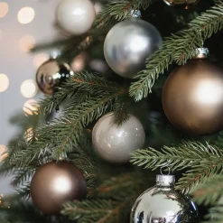 44 Weihnachtskugeln, Home Sweet Home Mix, Glas, 5-8 Cm