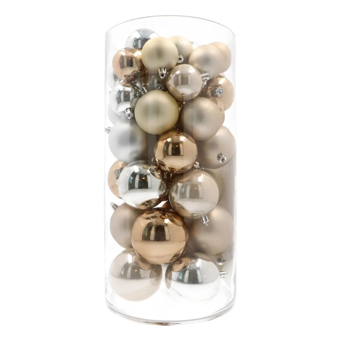 44 Weihnachtskugeln, Home Sweet Home Mix, Kunststoff, 5-8 Cm