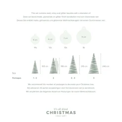 44 Weihnachtskugeln, Schwarz, Glas, 5-8 Cm