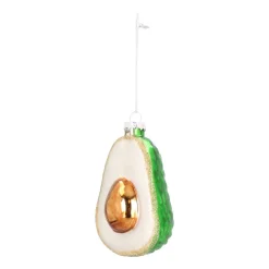 Anhänger Avocado, Grün, Glas, 9,5 Cm