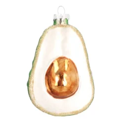 Anhänger Avocado, Grün, Glas, 9,5 Cm