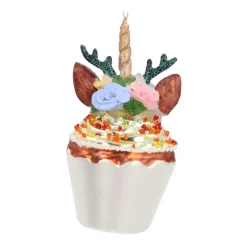 Anhänger Einhorn-Cupcake, Glas, 11 Cm