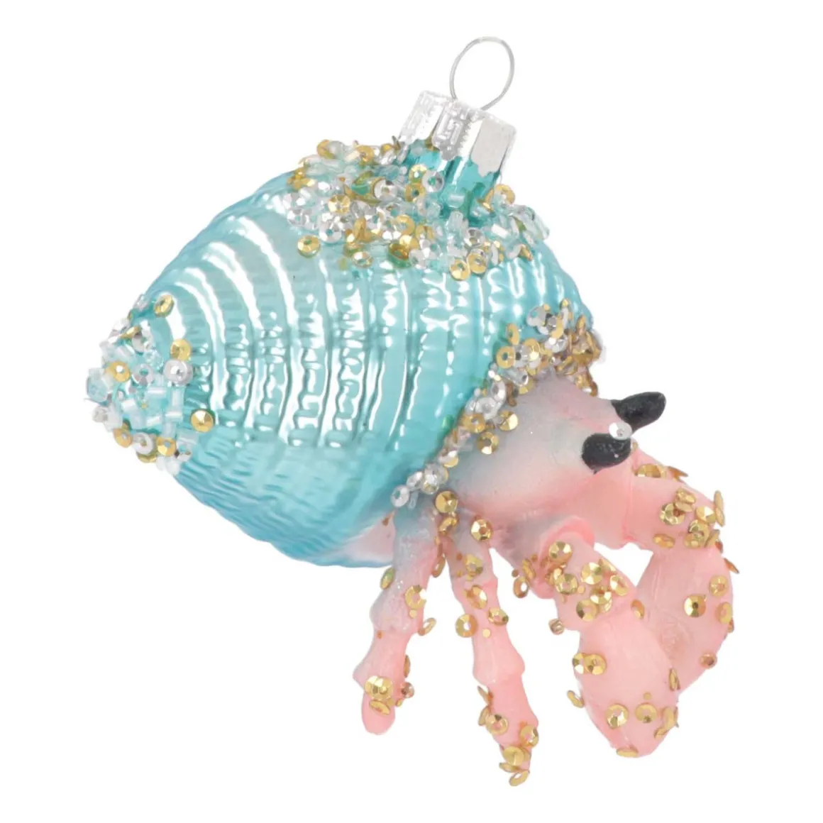 Anhänger Einsiedlerkrebs, Rosa, Glas, 9 Cm