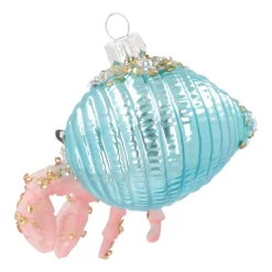 Anhänger Einsiedlerkrebs, Rosa, Glas, 9 Cm