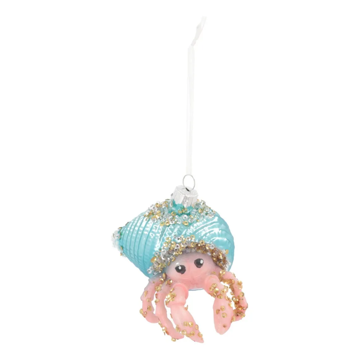 Anhänger Einsiedlerkrebs, Rosa, Glas, 9 Cm