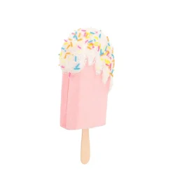 Anhänger Eis, Rosa-weiß, Kunststoff, 16 Cm