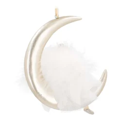 Anhänger Engel Auf Mond, Polyresin, 13 Cm