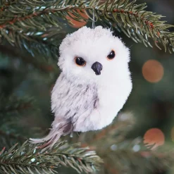 Anhänger Eule, Braun, Kunststoff, 9 Cm