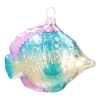 Anhänger Fisch, Pastellfarben, Glas, 10 Cm