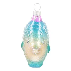 Anhänger Fisch, Pastellfarben, Glas, 10 Cm