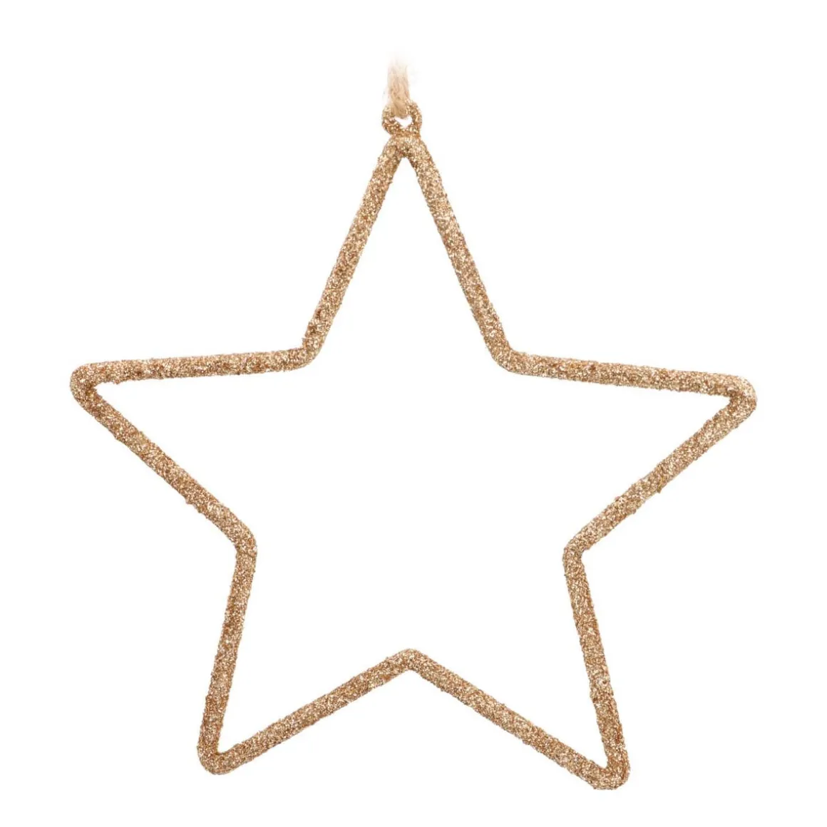 Anhänger Glitzer-Stern, Gold, Kunststoff, 14 Cm