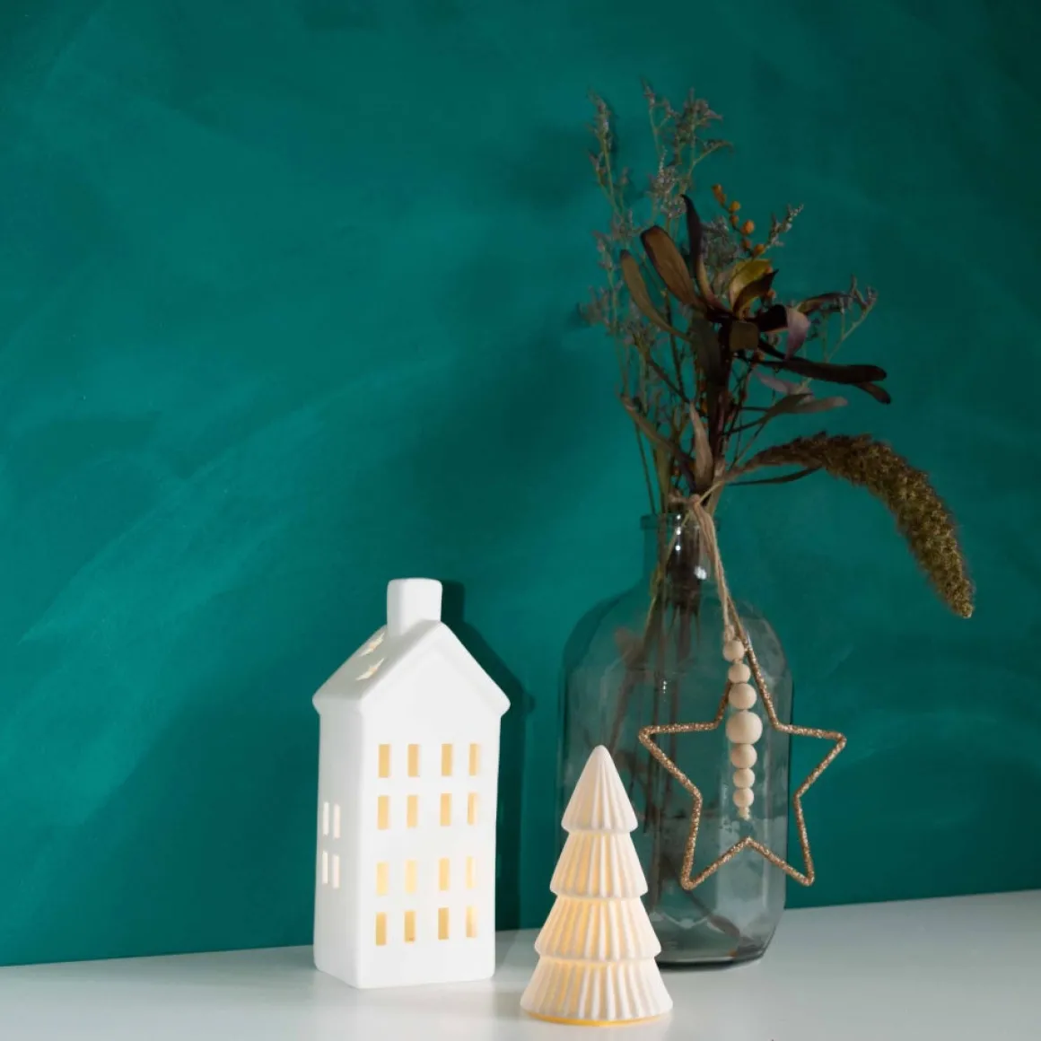 Anhänger Holz-Ornament, Natur, 12 Cm