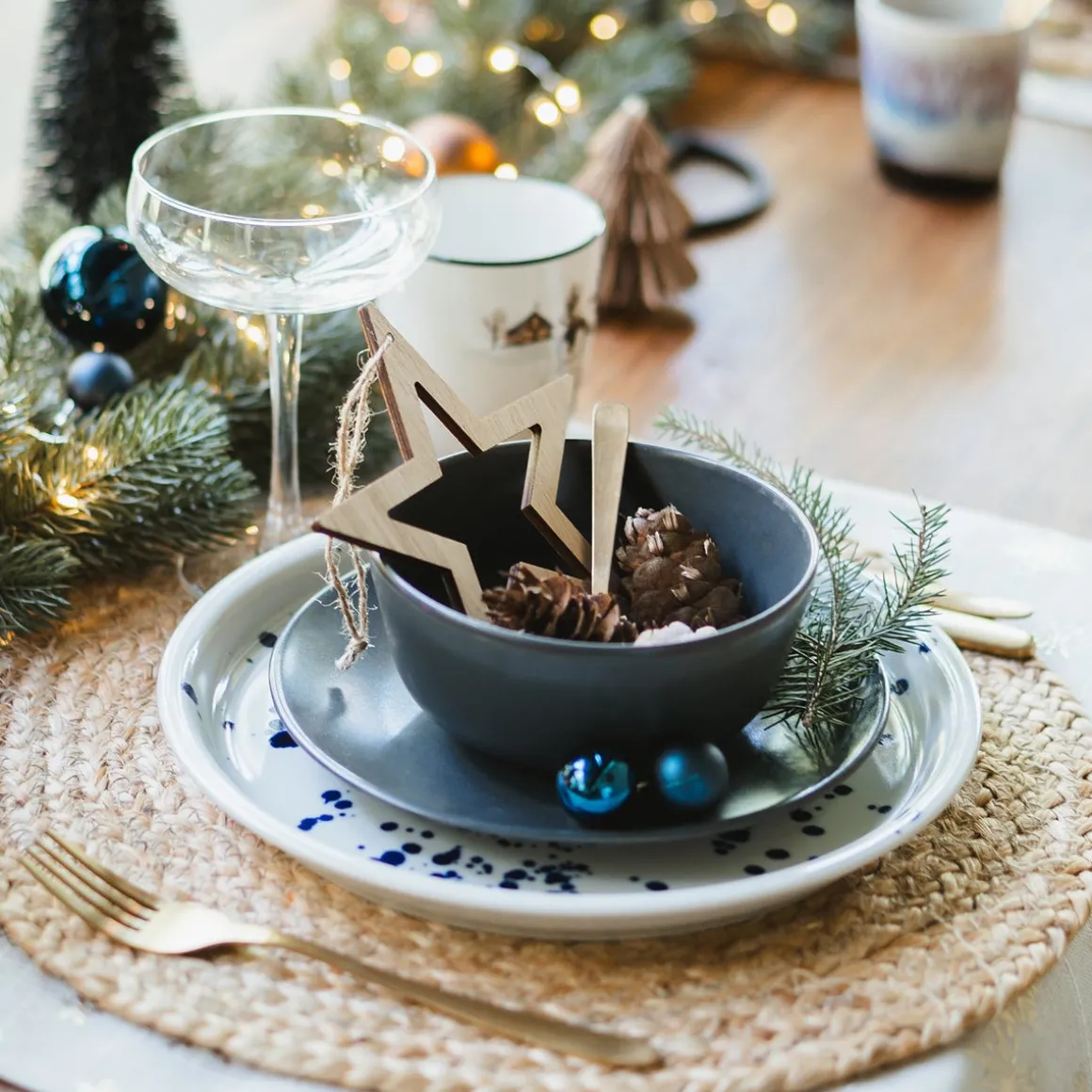 Anhänger Holz-Stern, Natur, 15 Cm