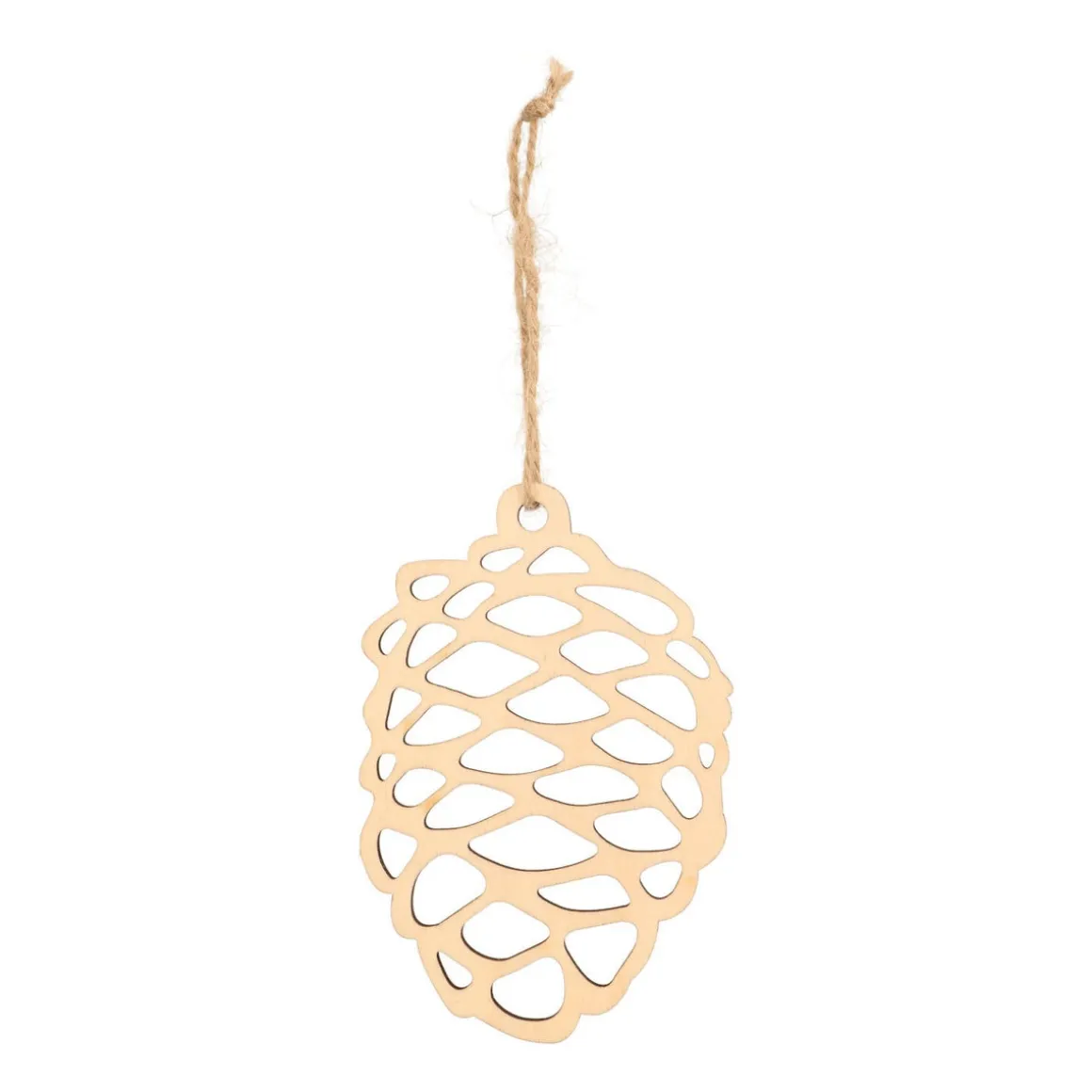 Anhänger Holz-Tannenzapfen, Natur, 15 Cm