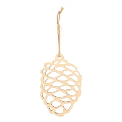 Anhänger Holz-Tannenzapfen, Natur, 15 Cm