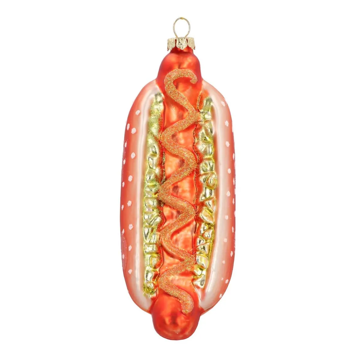 Anhänger Hotdog, Glas, 14 Cm