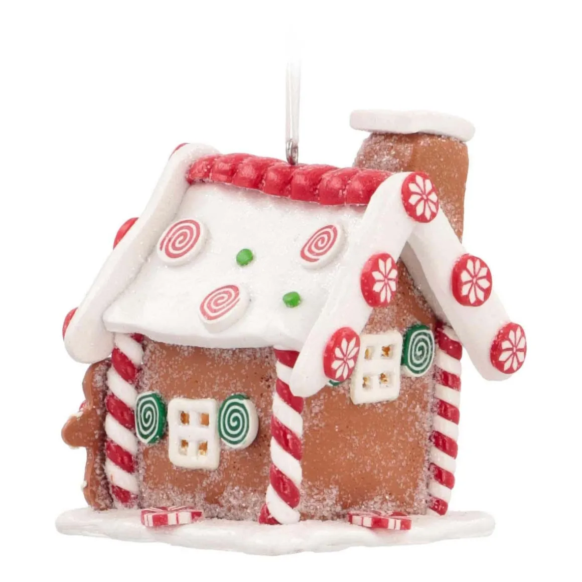 Anhänger LED Süßigkeitenhaus, Modelliermasse, 10 Cm