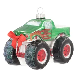 Anhänger Monstertruck, Glas, 11 Cm