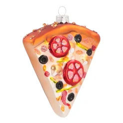 Anhänger Pizza, Glas, 11 Cm
