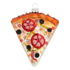 Anhänger Pizza, Glas, 11 Cm