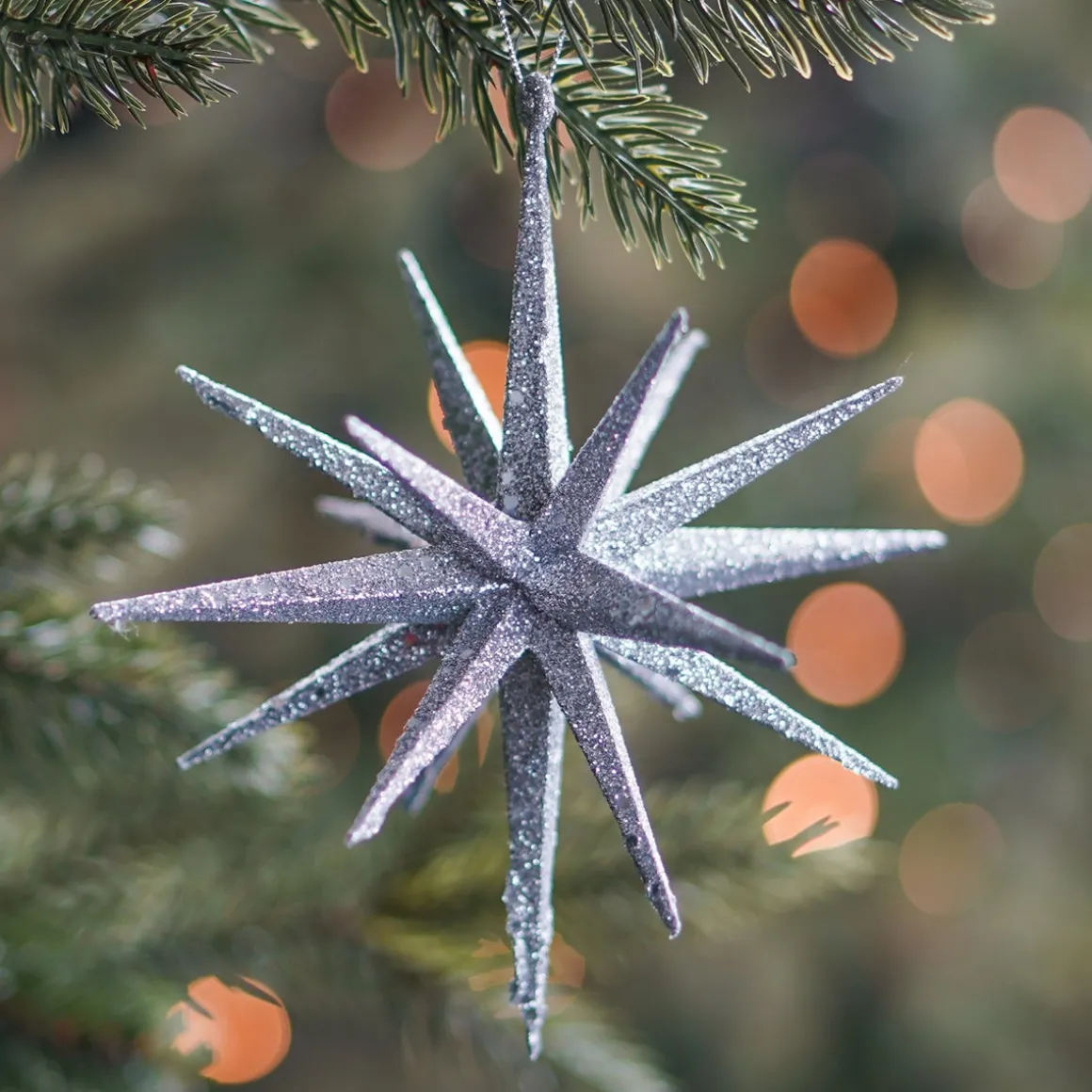 Anhänger Polarstern, Silber, Kunststoff, 11 Cm