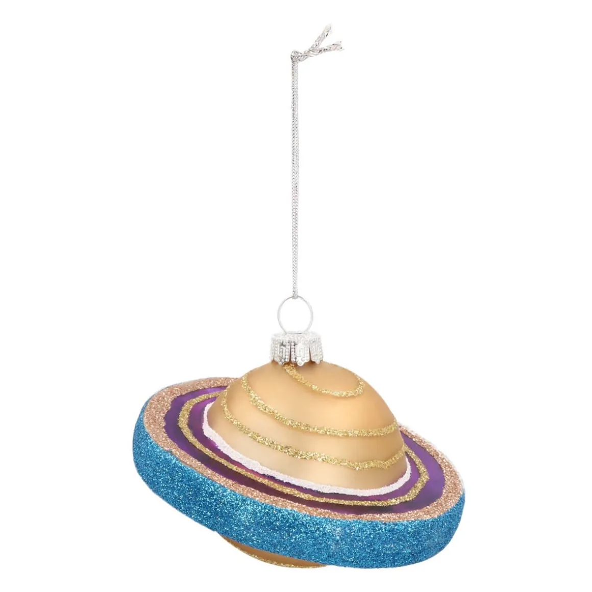 Anhänger Saturn, Glas, 10 Cm