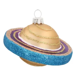 Anhänger Saturn, Glas, 10 Cm