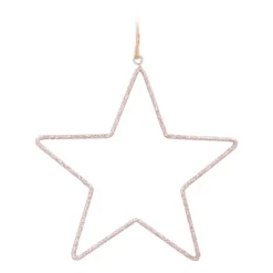 Anhänger Stern, Rosa, Metall, 14 Cm