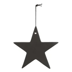 Anhänger Stern, Schwarz, Porzellan, 12 Cm