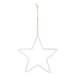 Anhänger Stern, Silber, Metall, 14 Cm