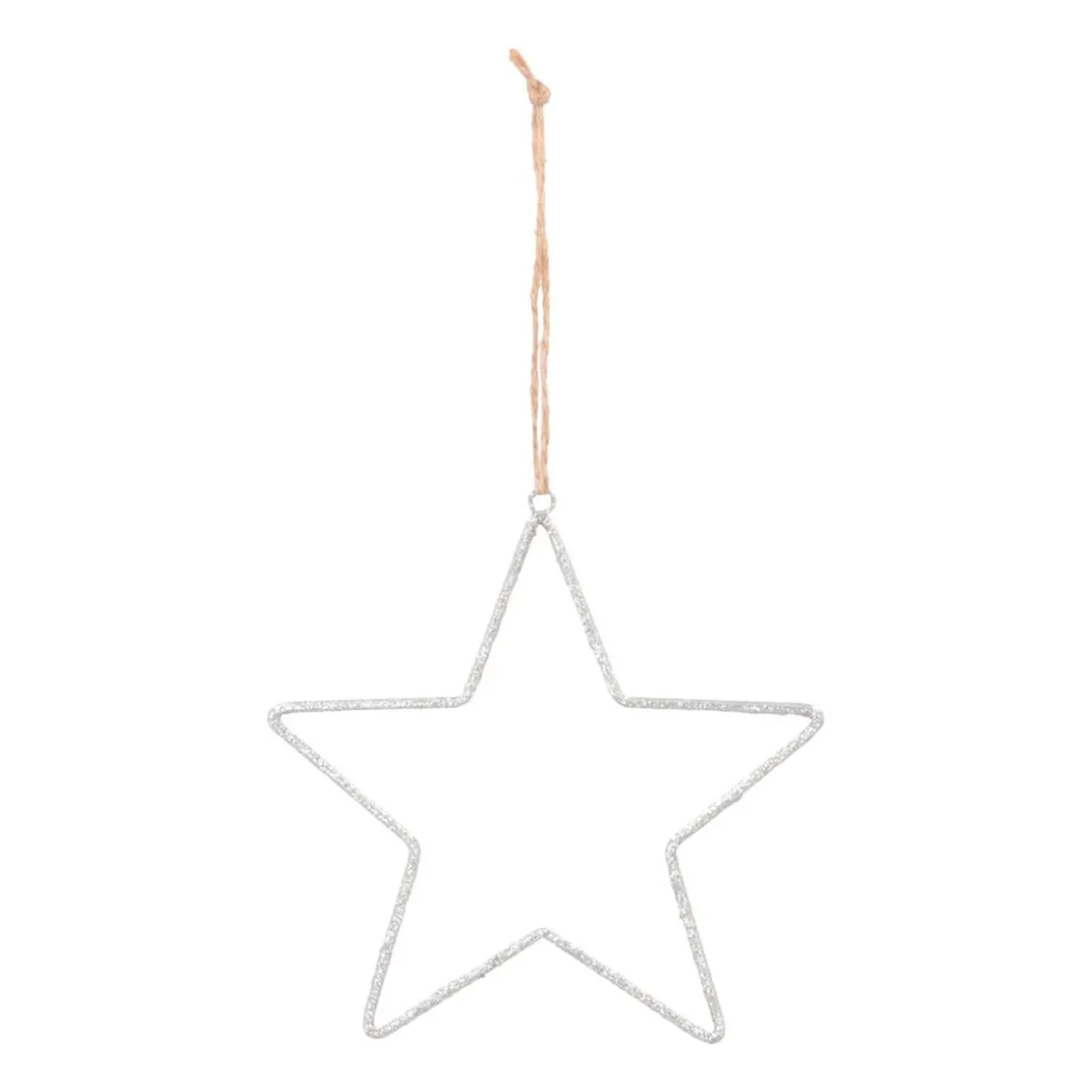Anhänger Stern, Silber, Metall, 14 Cm