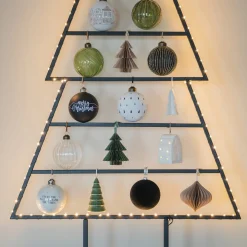 Anhänger Tannenbaum, Weiß, Porzellan, 7 Cm