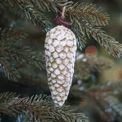 Anhänger Tannenzapfen Grün, Aus Polyresin, 13 Cm