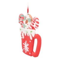 Anhänger Weihnachtstasse, Modelliermasse, 11 Cm