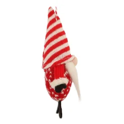 Anhänger Weihnachtswichtel, Rot, Stoff, 12 Cm