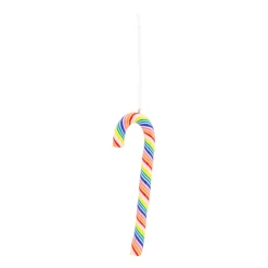 Anhänger Zuckerstange, Bunt, Modelliermasse, 14 Cm
