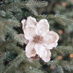 Beige Magnolie Mit Glitzer Und Pailletten 25 Cm