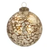 Besondere Weihnachtskugel Hydro Dipping, Bronze, Glas, 8 Cm