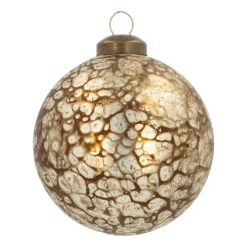 Besondere Weihnachtskugel Hydro Dipping, Bronze, Glas, 8 Cm