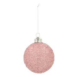 Besondere Weihnachtskugel Glitzer, Rosa, Glas, 8 Cm