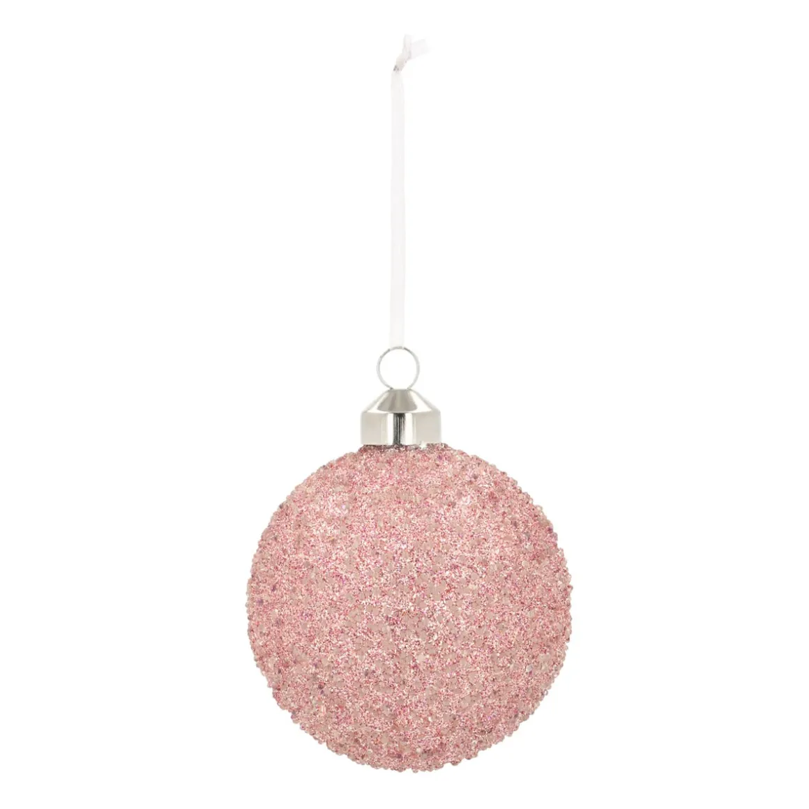 Besondere Weihnachtskugel Glitzer, Rosa, Glas, 8 Cm